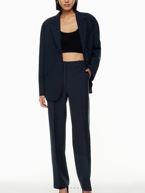 Aritzia Babaton Agency Trouser Pants Size 6 Lozano Herbage Grn/Blk